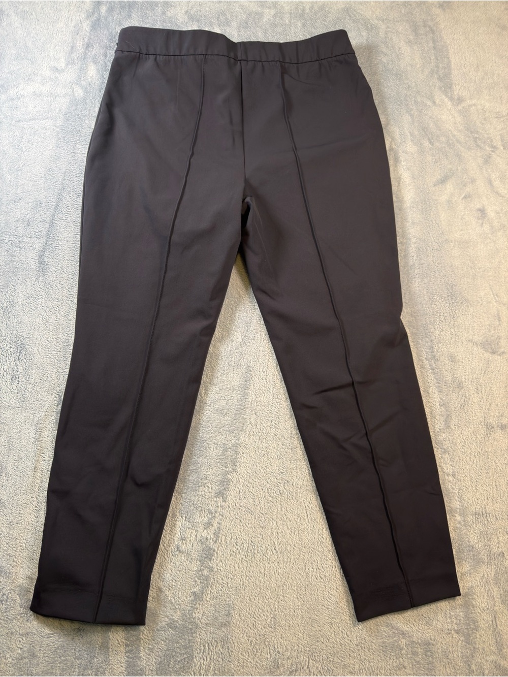 Lafayette 148 New York Black Stretch Front-Seam Tapered Pants #3088